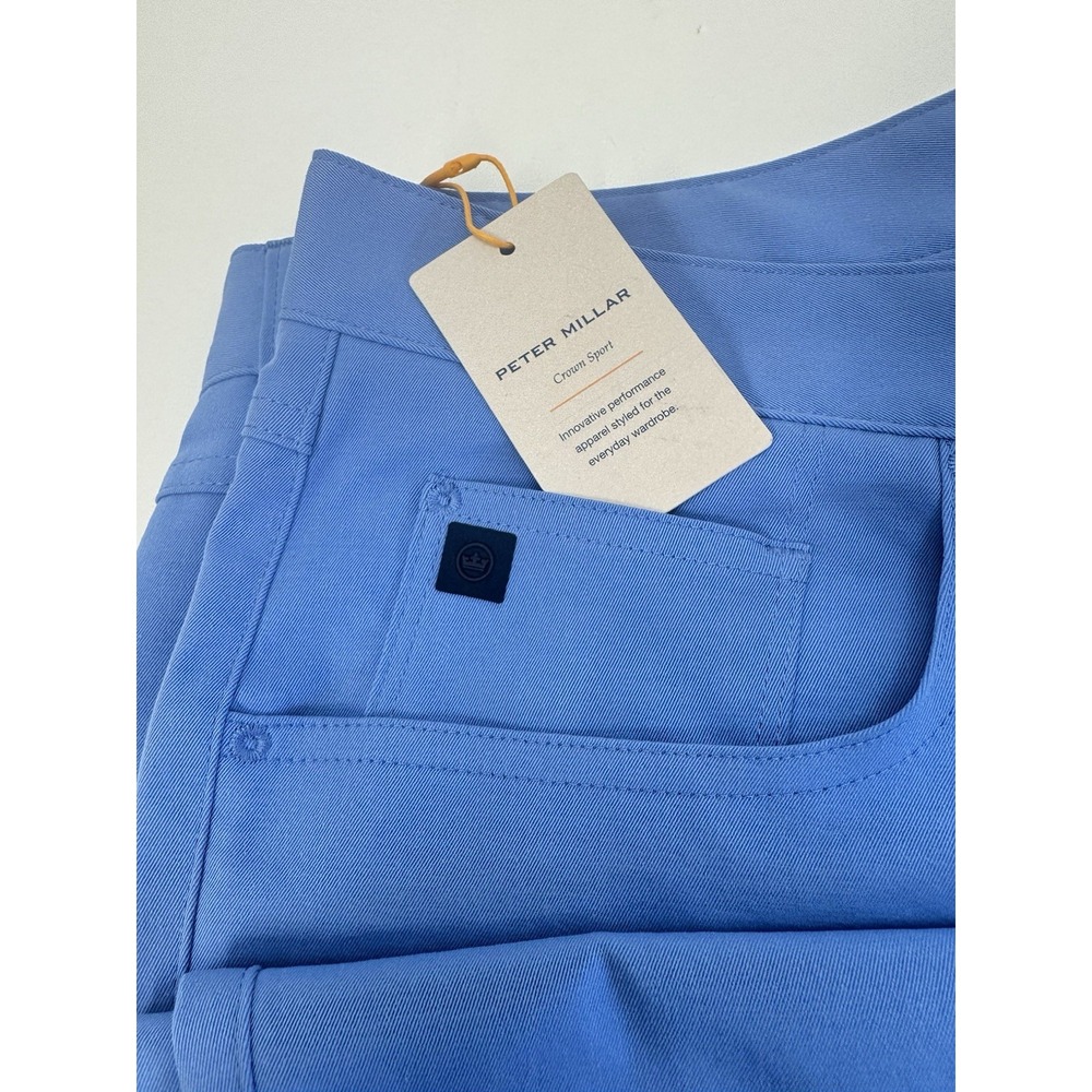 Peter Millar Crown EB66 Stretch Five Pocket Golf Pants BONN Blue Size 40x34 $160 - Picture 2 of 10